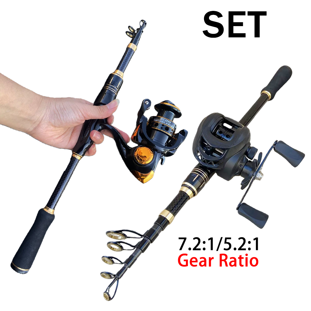 Spincast Reel - Комбинированный набор рыболовных снастей: короткое удилище