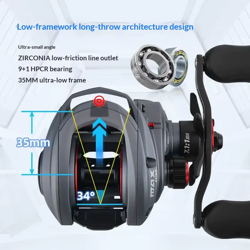 Рыболовная катушка ZGLY Abu Ga – обзор и цена Baitcasting Reel